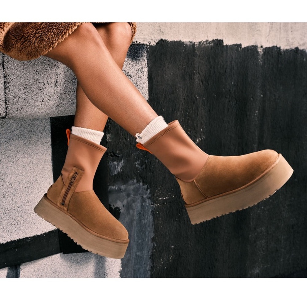 UGG Tan Platform Boots